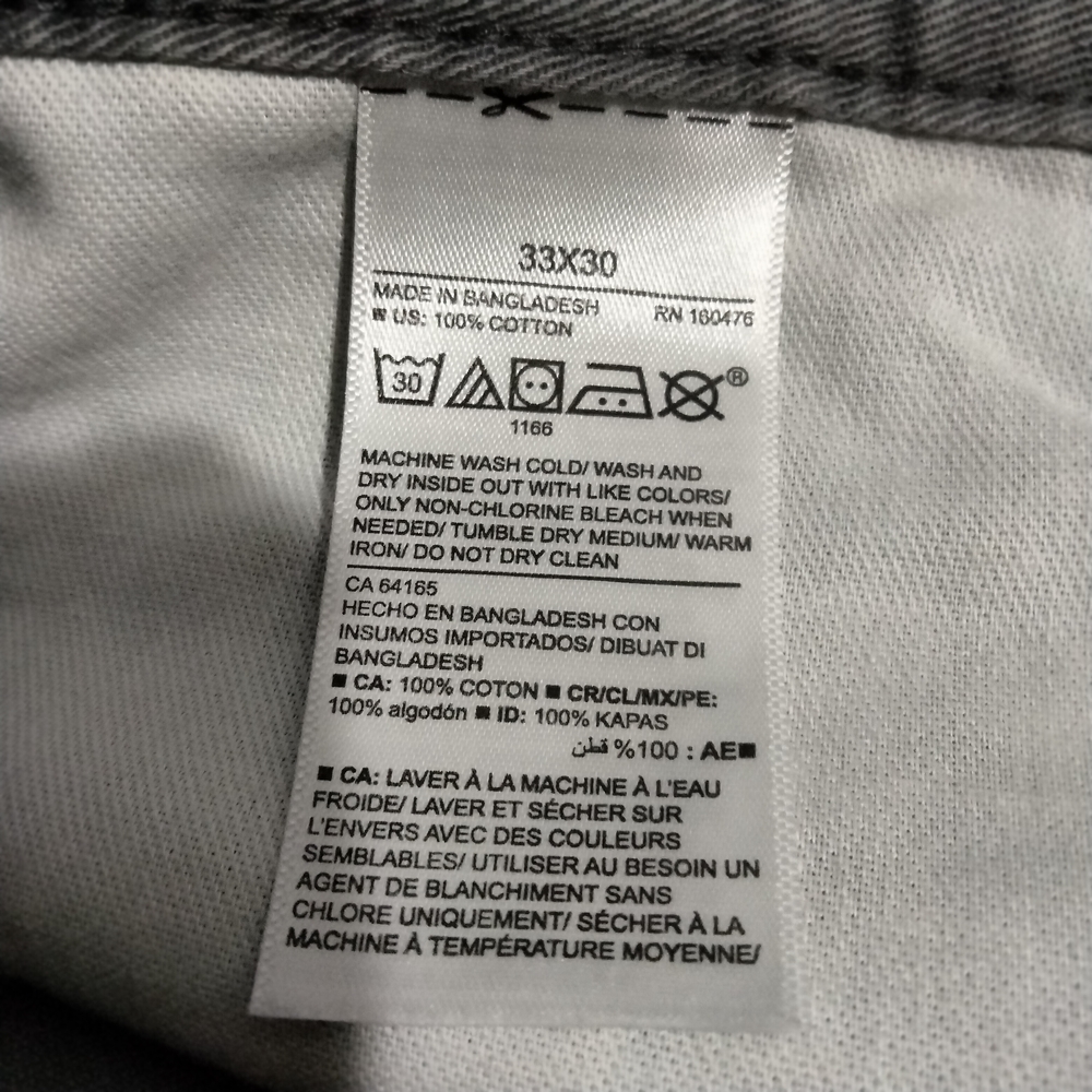 Old Navy Mens Straight Leg Chino Pants Grey Gray Size 33X30 - Picture 6 of 8